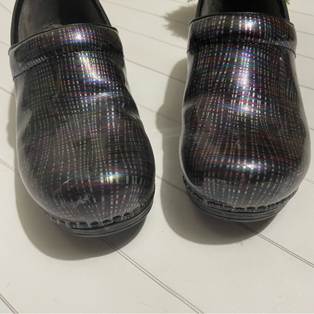 Dansko Black Rainbow Multicolor Colorful Metallic… - image 3